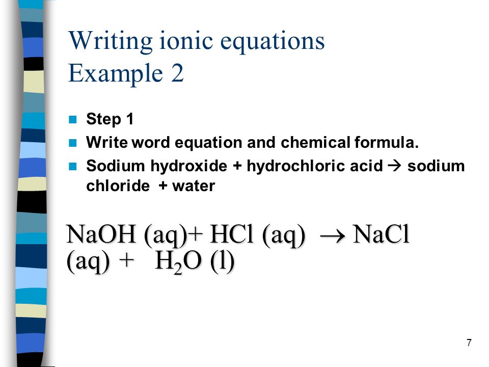 Balanced Equation For Sodium Hydroxide And Hydrochloric Acid 1 Ionic Equations A Chemical Equation Shows The Number Of Atoms Balanced Between Sodium Hydroxide And