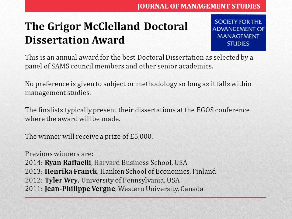 Best Dissertations