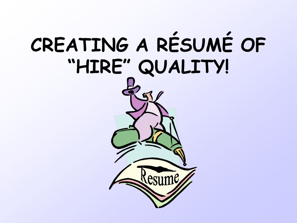 resume for hire