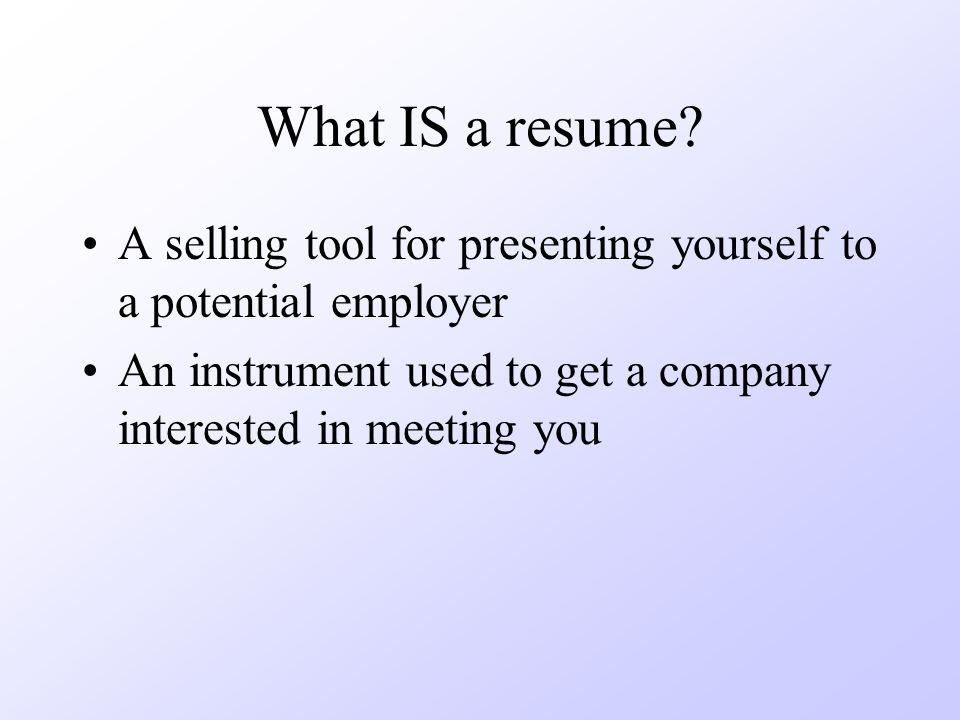 resume for hire