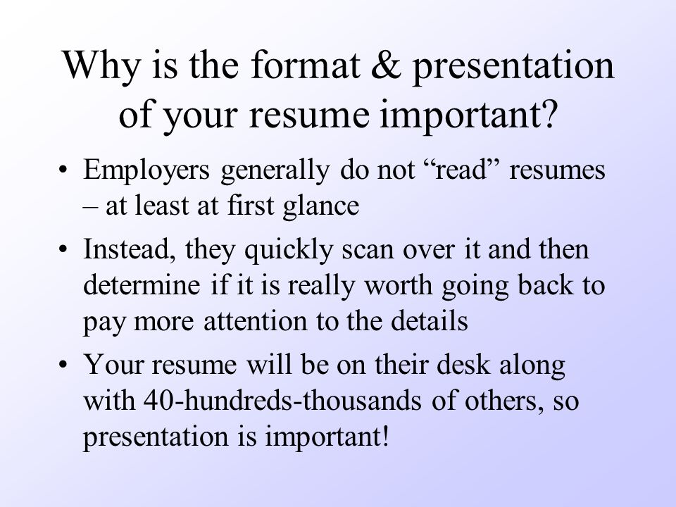 resume for hire