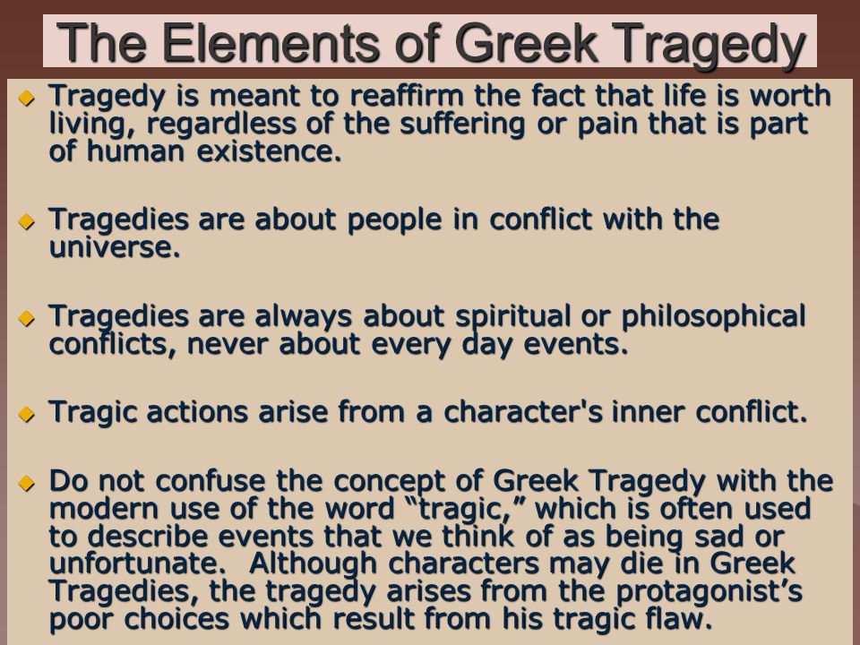 elements of greek tragedy