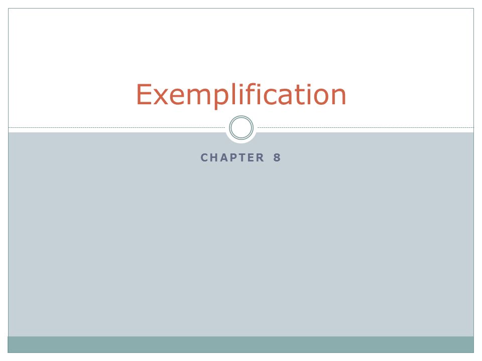 Example Of Exemplification Essay