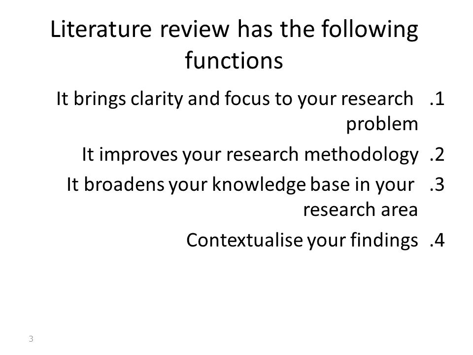 What is a preliminary literature review example