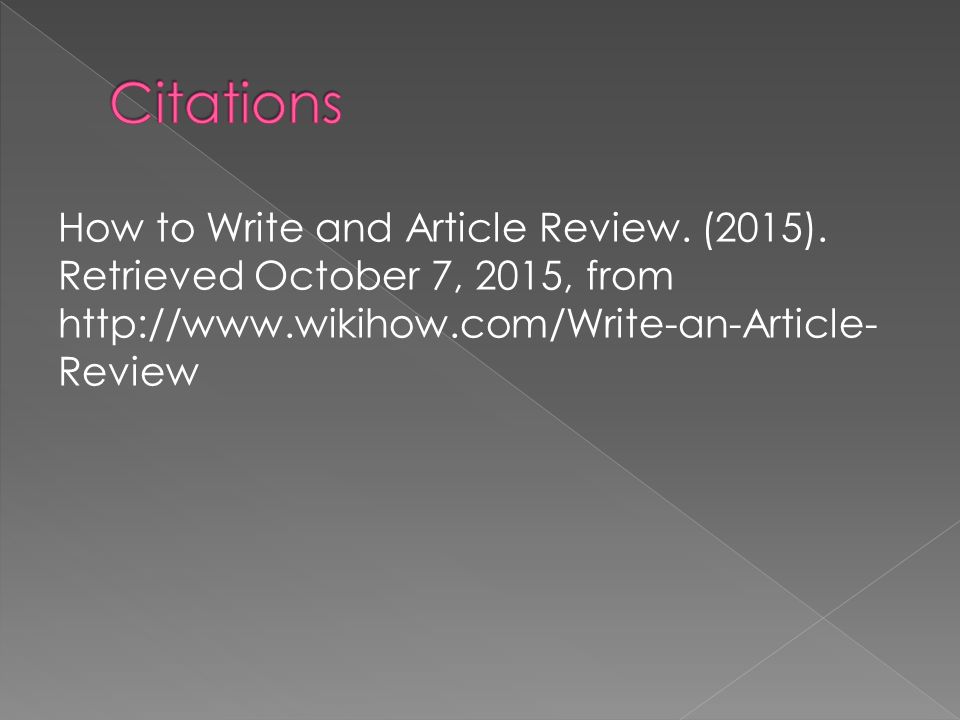 how to write a review on an article An easy to understand online writing guide for beginning writers here you will find a list of various writing models, general tips and hints to help guide. how to write a review on an article An easy to understand online writing guide for beginning writers here you will find a list of various writing models, general tips and hints to help guide.