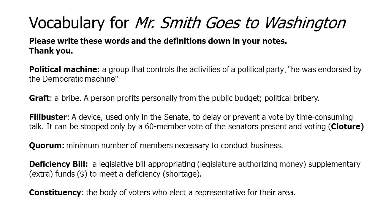 Worksheets Mr Smith Goes To Washington Worksheet thursday 108 rap explain the difference between expressed powers vocabulary for mr