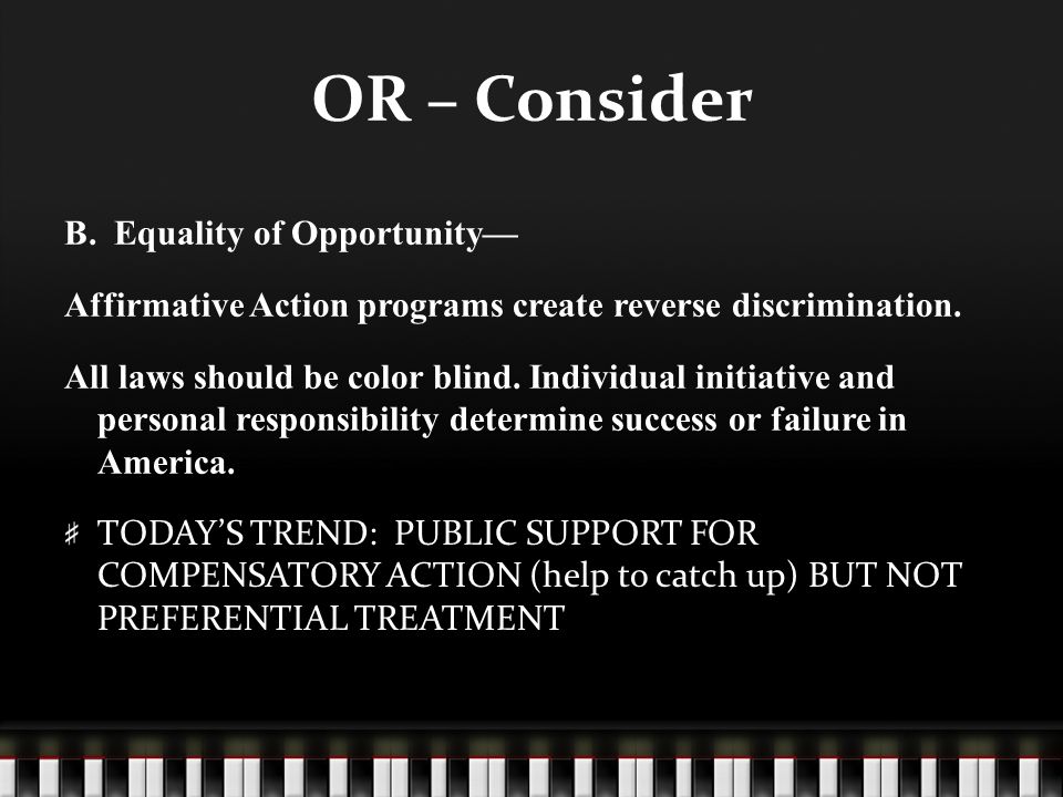an essay on equal opportunity and the affirmative action an essay on equal opportunity and the affirmative action