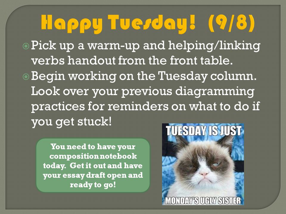 warm up reminders today you