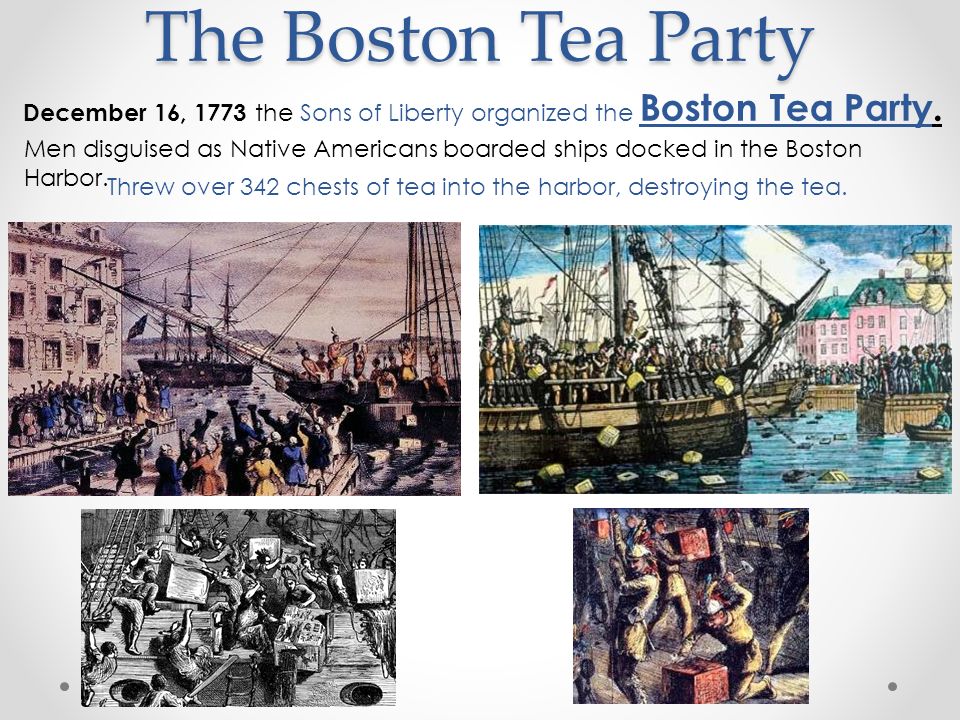 a history of the boston tea party on the 16th of december 1773 Every year on december 16 we celebrate our freedom and the reenactment of the boston tea party march from the old south meeting house to griffins wharf. a history of the boston tea party on the 16th of december 1773 Every year on december 16 we celebrate our freedom and the reenactment of the boston tea party march from the old south meeting house to griffins wharf.