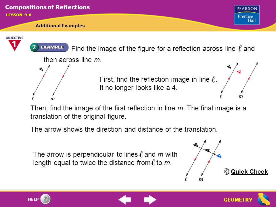 GEOMETRY HELP Find the image of the figure for a reflection across line and then across line m.