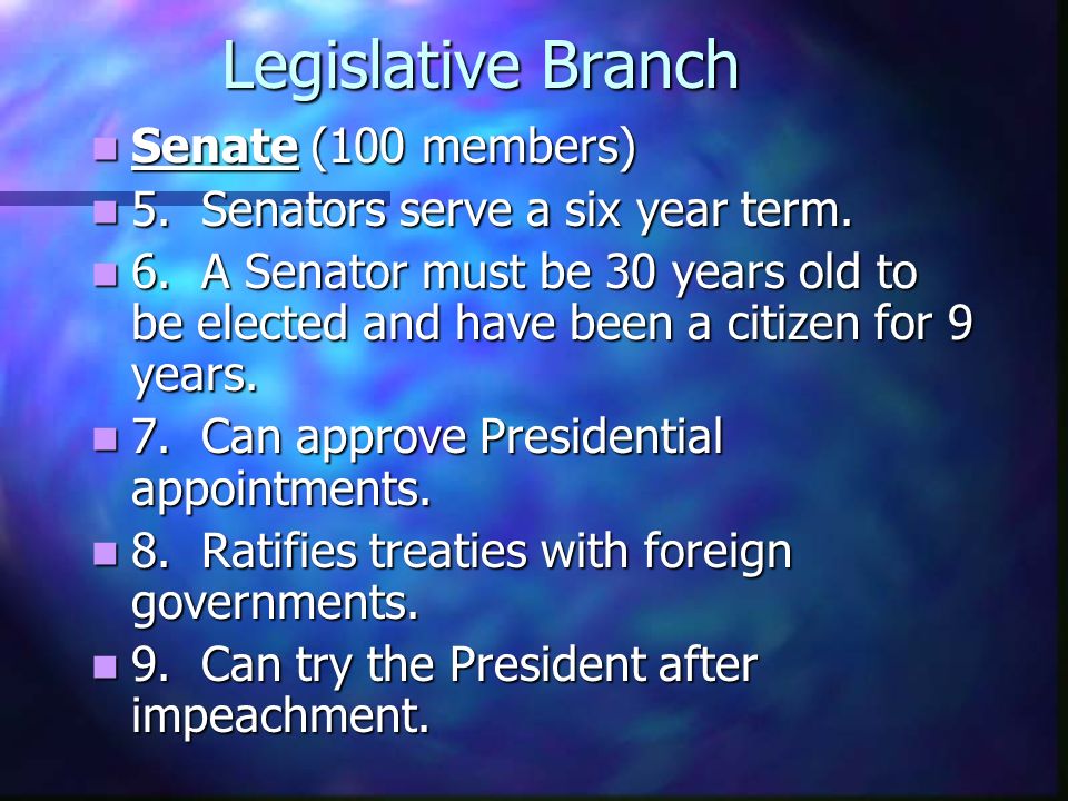 Legislative Branch House of Representatives House of Representatives (435 members) (435 members) (makes the laws) (makes the laws) 1.