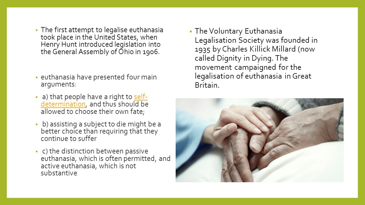 an discussion on voluntary euthanasia “assisted dying” is an umbrella term for assisted suicide and voluntary euthanasia see here for a detailed discussion with diagrams euthanasia is the. an discussion on voluntary euthanasia “assisted dying” is an umbrella term for assisted suicide and voluntary euthanasia see here for a detailed discussion with diagrams euthanasia is the.