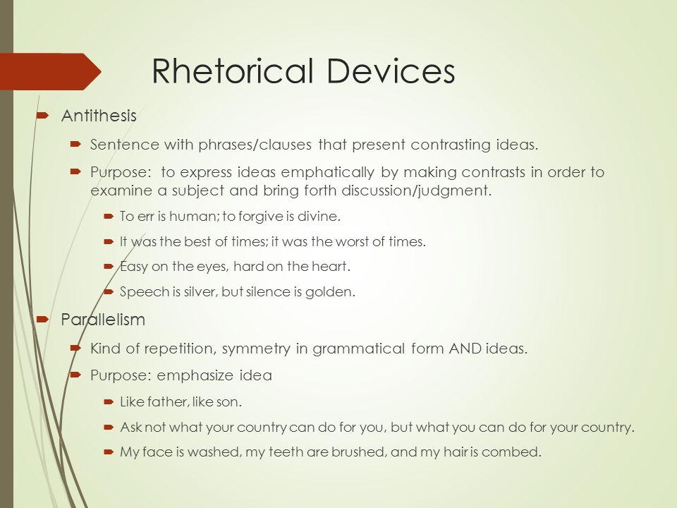 antithesis rhetorical device antithesis rhetorical device