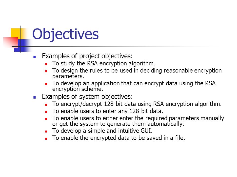 project objectives