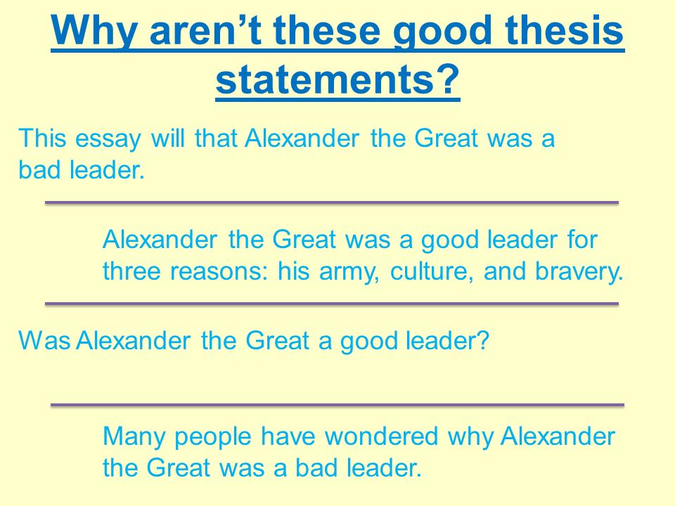 what are some of the characteristics of a persuasive thesis statement elements of a good thesis statement