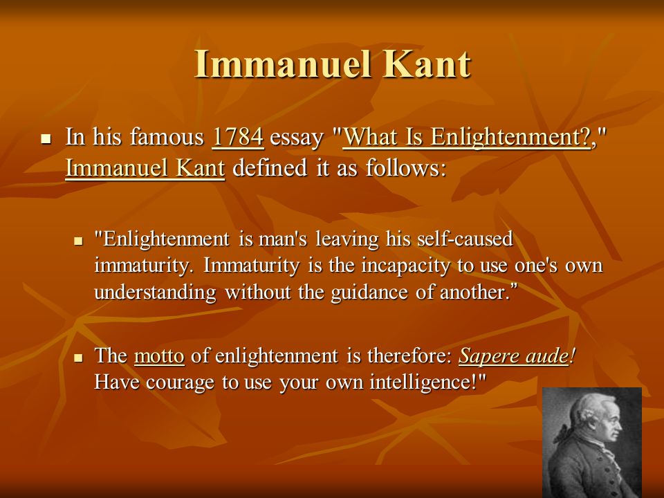 immanuel kant essay