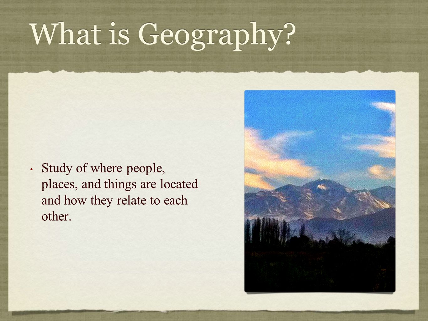 What is Geography.