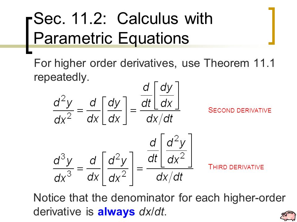 Derivative Of Parametric Equations Jennarocca Ap Calculus Bc Monday 16 November 2017 Objective Tsw 1 Find The Showme Vectors And Parametric Equations Derivative