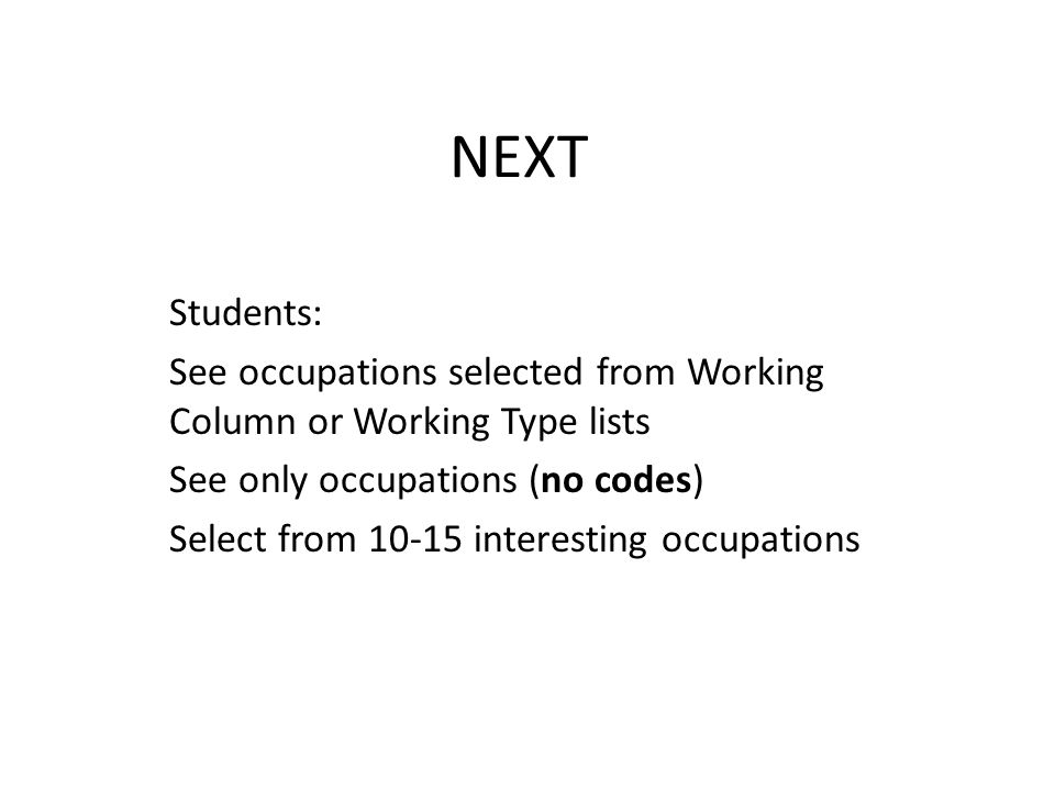 interesting occupations