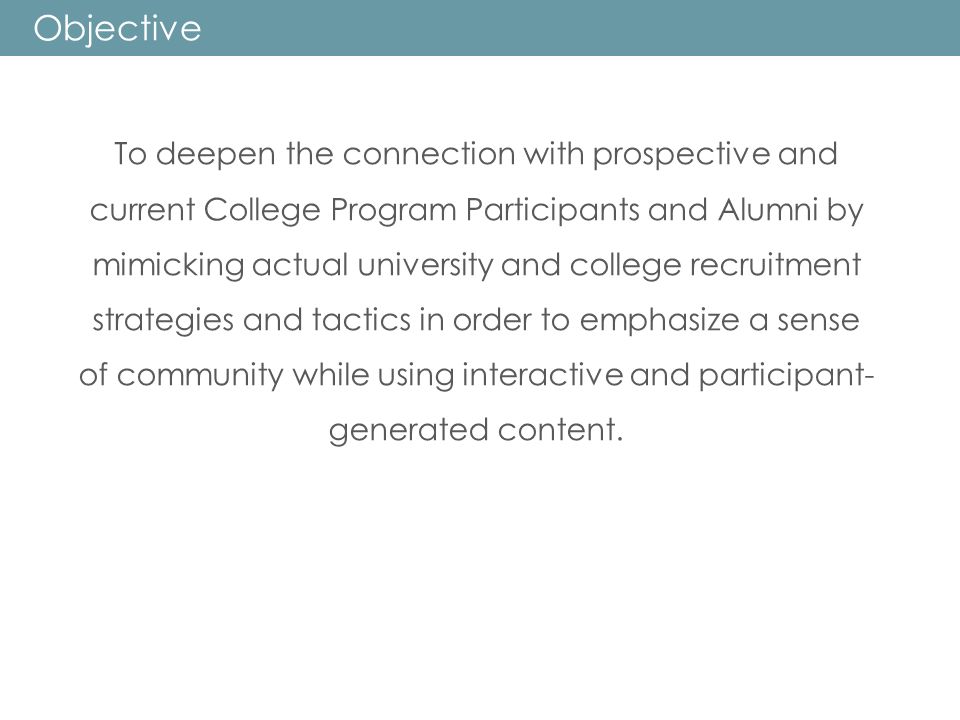 college recruitment strategy