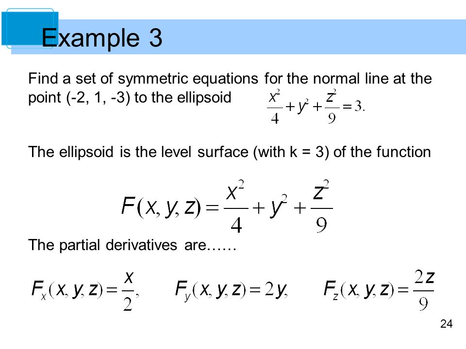 Tangent Planes And Normal Lines Plane Line To A 24