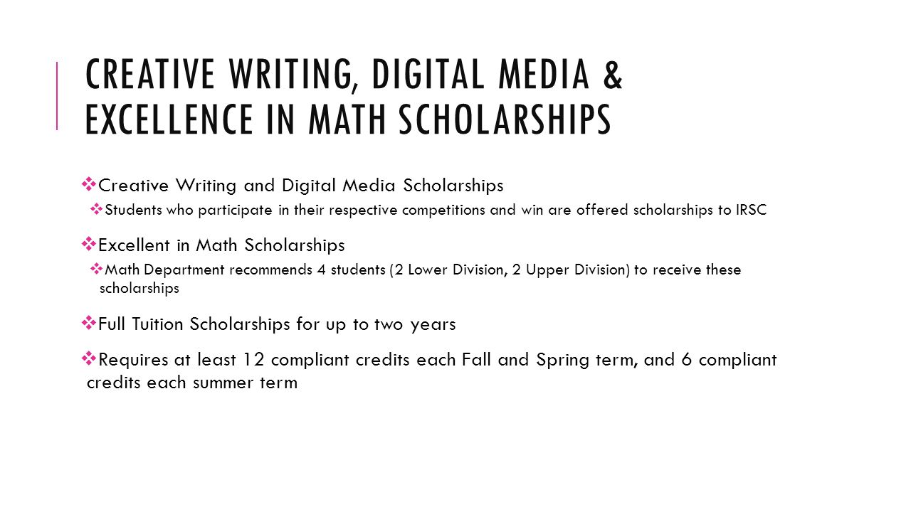 Scholarships For Creative Writing