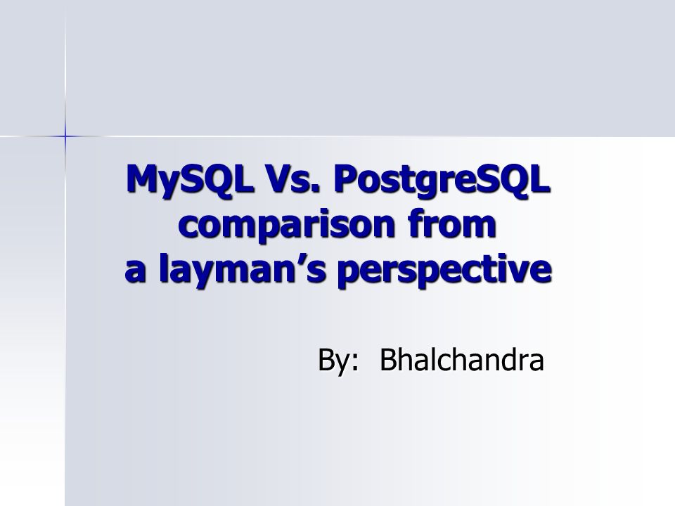 postgresql vs mysql