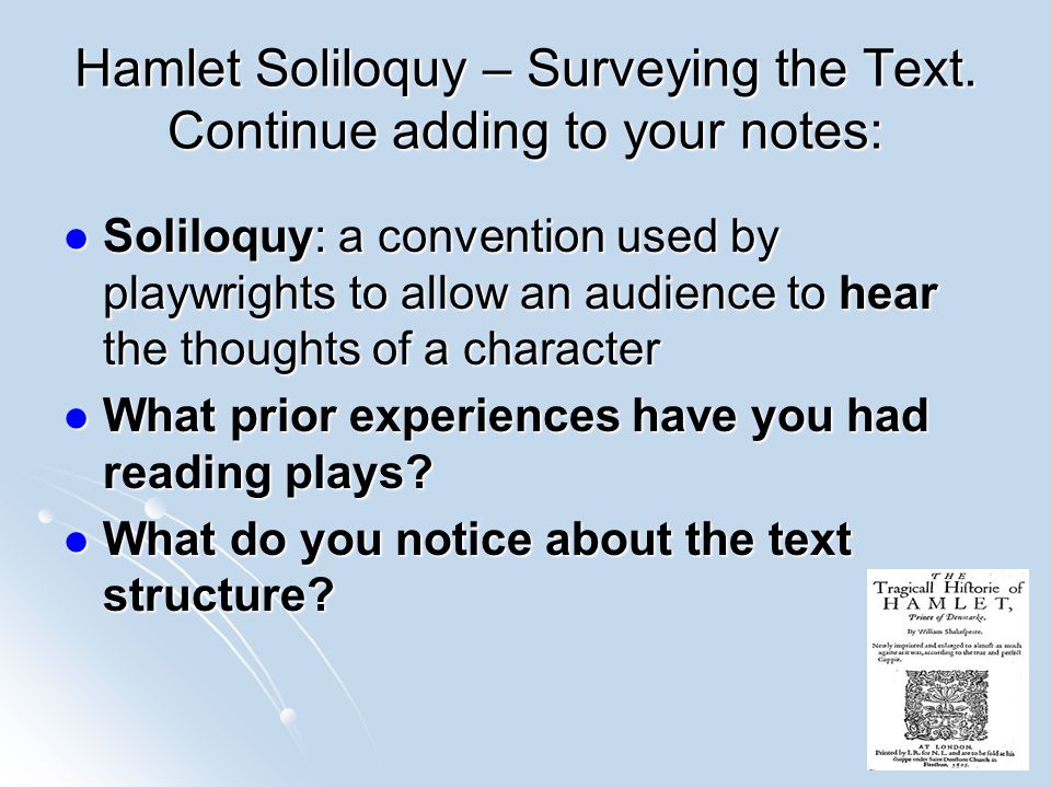 hamlet 7 soliloquies essay Soliloquies essay - the meaning of hamlet’s soliloquy - the meaning of hamlet's soliloquy to be or not to be that is the question (iiii l 56) this is one of the. hamlet 7 soliloquies essay Soliloquies essay - the meaning of hamlet’s soliloquy - the meaning of hamlet's soliloquy to be or not to be that is the question (iiii l 56) this is one of the.