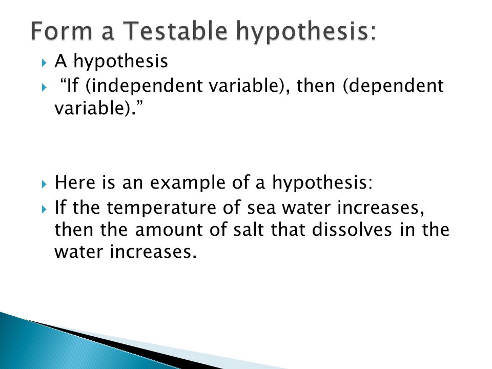 a hypthesis a hypthesis