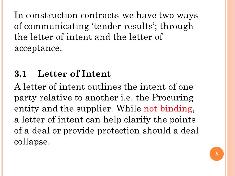 Intent to contract essay