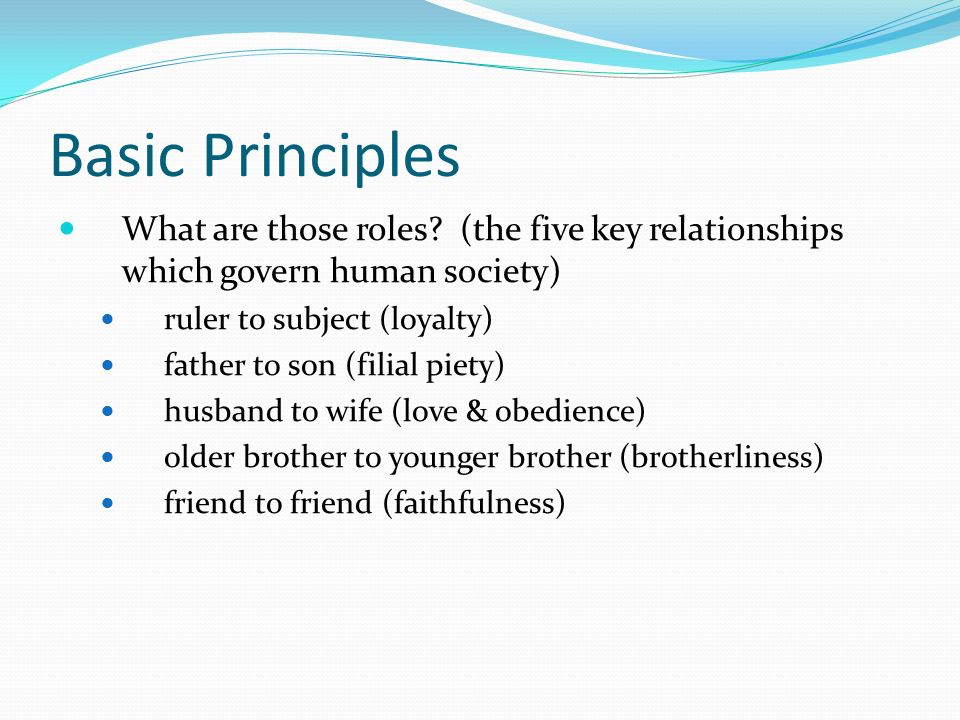 What are the five key relationships according to Confucius?