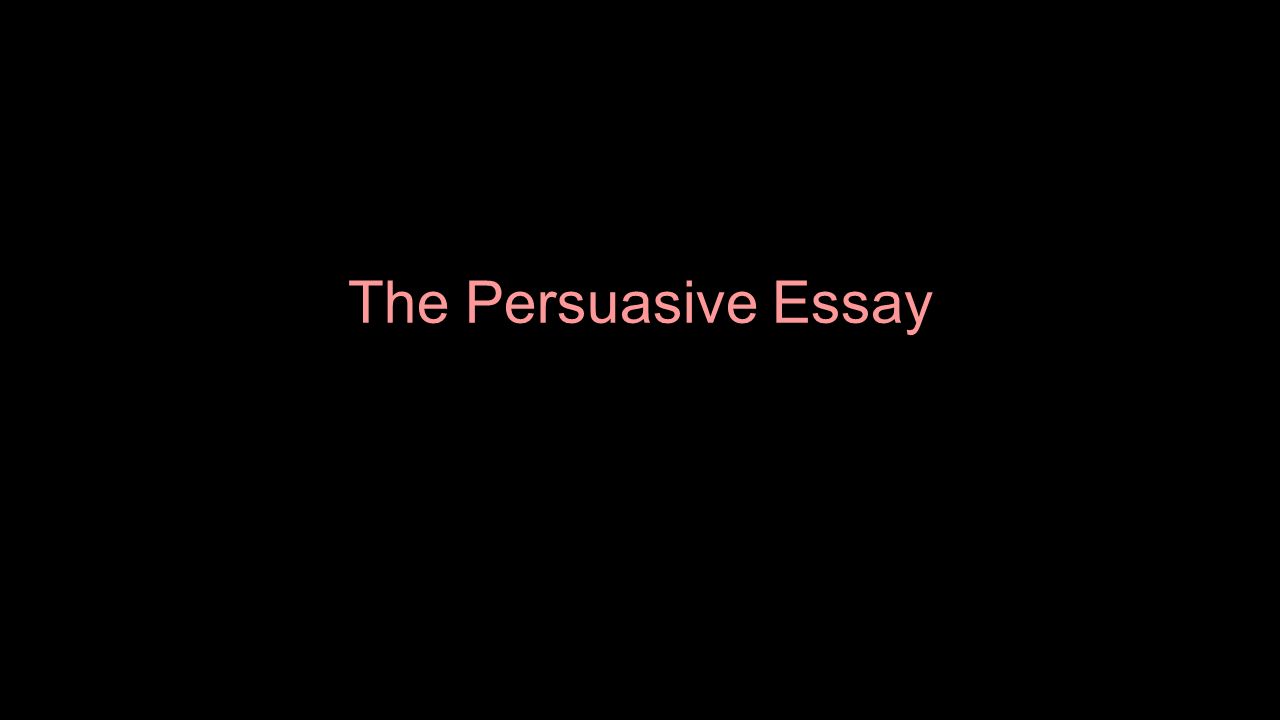 Persuasive essay leads