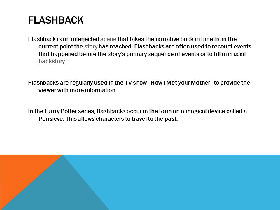 Flashback Essay