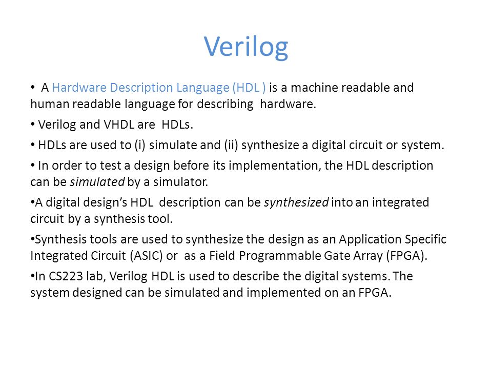 Assign Statement In Verilog