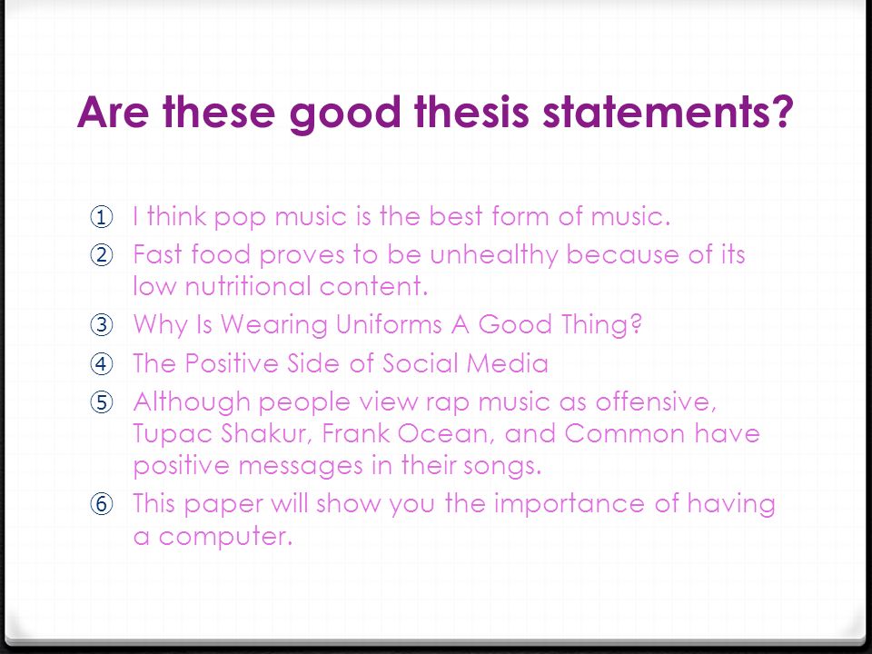 Persuasive Essay Thesis Statement