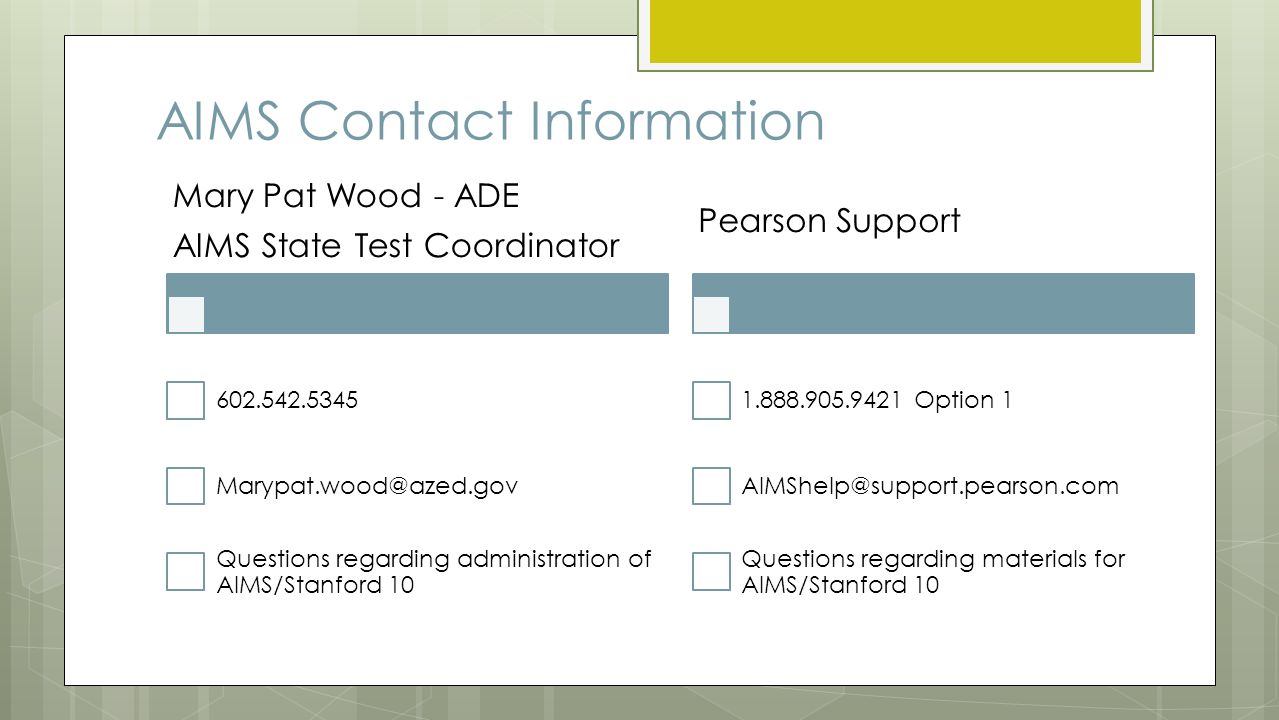 pearson support number