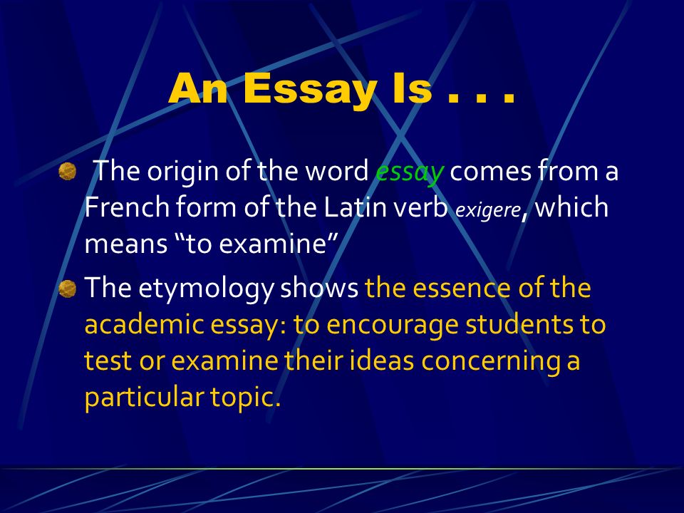 Structure Of Essays