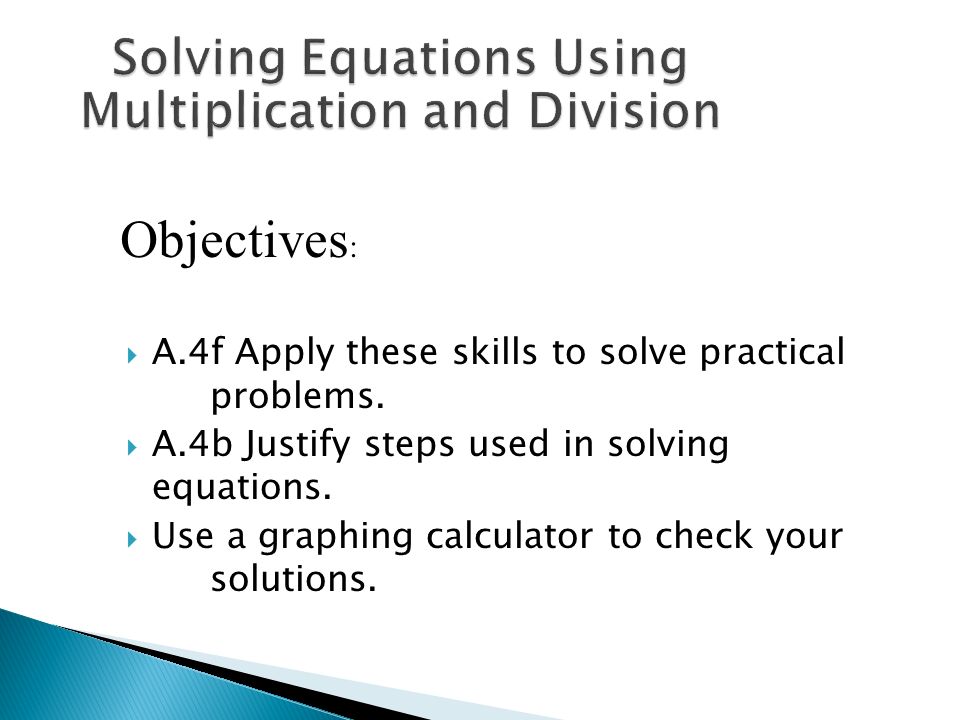 Solving Applied Problems