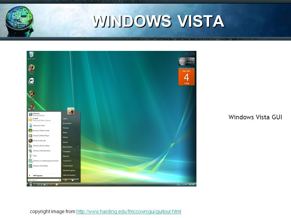Gui Of Windows Vista