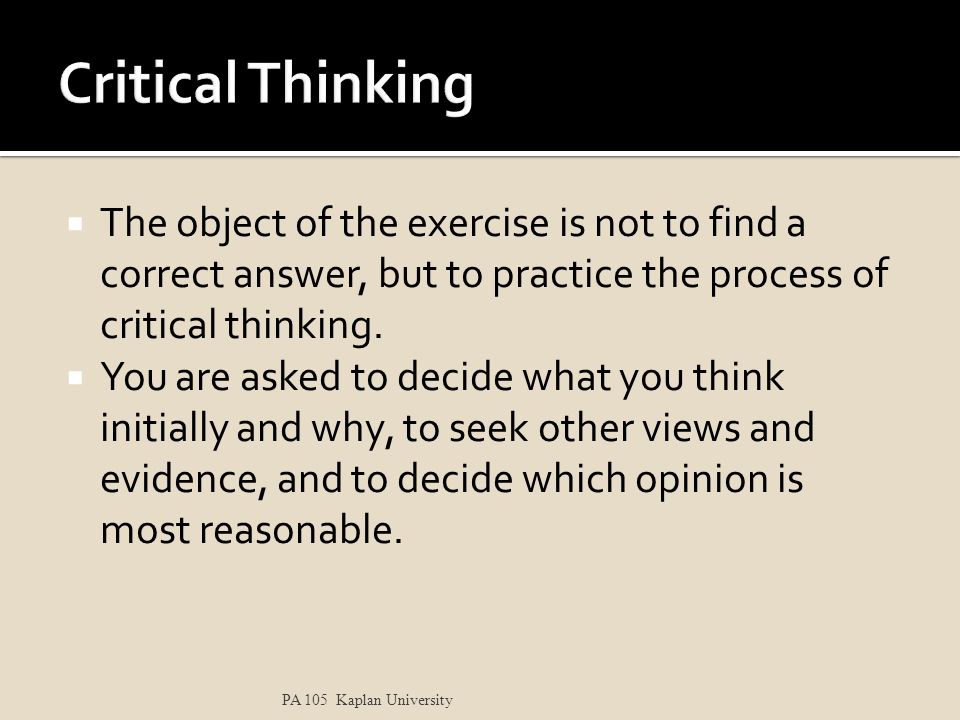critical thinking and b correct critical thinking and b correct