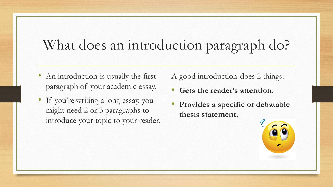 How To Write An Introductory Paragraph For An Essay