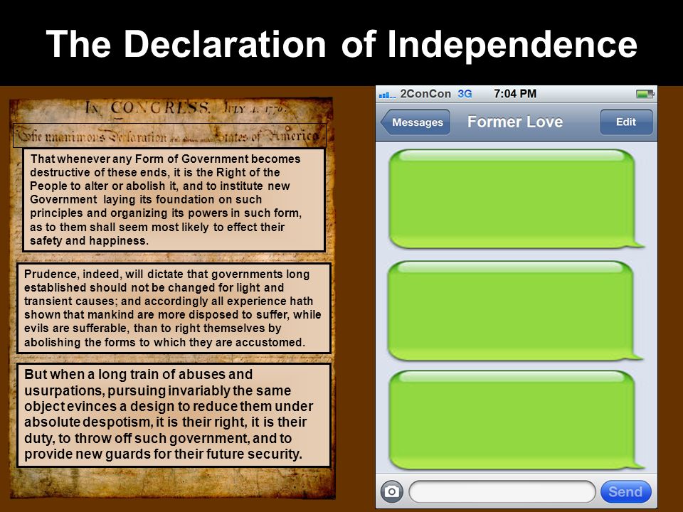 the declaration of independence the unanimous declaration of the that whenever any form of government becomes destructive