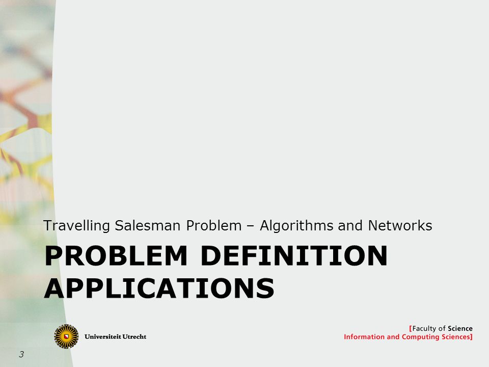 travelling salesman problem The travelling salesman problem (often called tsp) is a classic algorithmic problem in the field of computer science and operations research. travelling salesman problem The travelling salesman problem (often called tsp) is a classic algorithmic problem in the field of computer science and operations research.