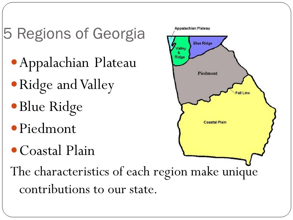 the five regions of georgia