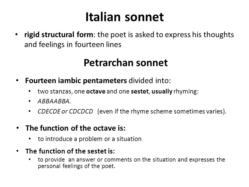 <strong>a</strong> short history of the sonnet the term sonnet derives from the