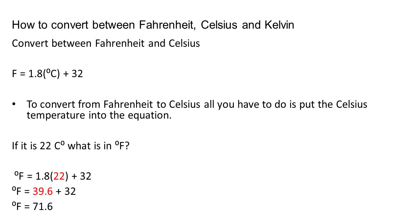 Uniteasurements Text Pgs Si System Of Units How To Convert Between Fahrenheit Celsius And Kelvin F