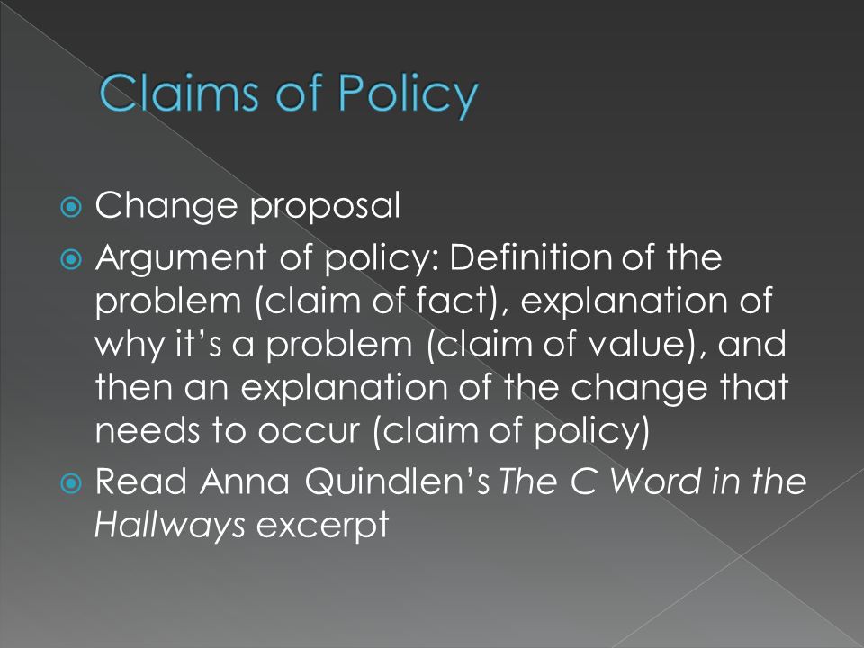 Thesis statement types of claims