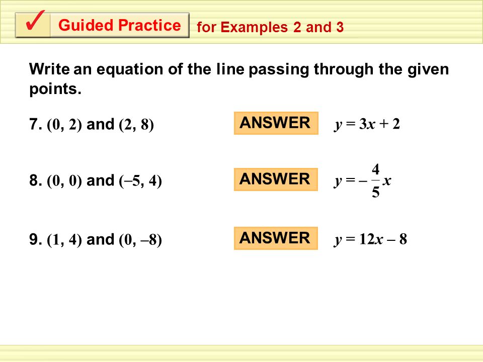 Writing Equations In Slope Intercept Form Homework Answer Key Writing Equations In Slope Intercept Form Homework Answer Key Image 9