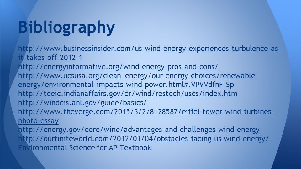 Pros and cons of wind energy essay