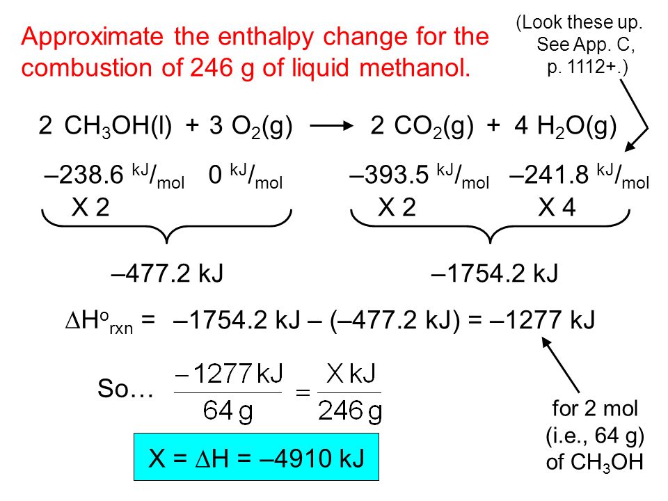What is a real life example of enthalpy?